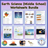 Earth Science (Middle School) - Worksheets Bundle, Printab