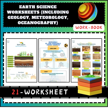 Preview of Earth Science Worksheets (Including Geology, Meteorology, Oceanography)