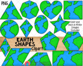 Earth Shapes ClipArt - Commercial Use 2D Shape Clip Art - 