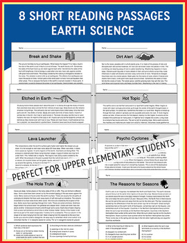 earth science reading passages by the brighter rewriter tpt