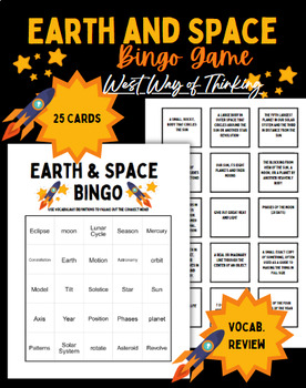 Preview of Earth & Space Bingo- Vocabulary Review