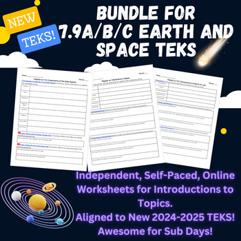 Preview of Earth & Space Bundle 7.9 Science (NEW TEKS!)