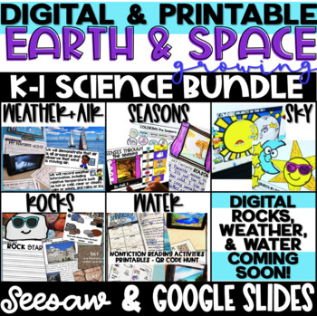 Preview of Earth & Space Bundle - DIGITAL & Printable - Google Slides & Printable!