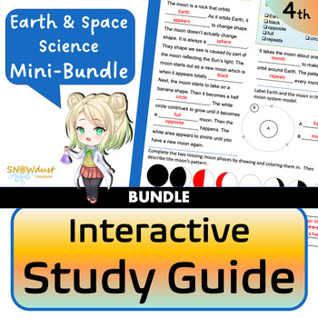 Preview of Earth & Space Bundle - Florida 4th Grade Science Interactive Study Guide