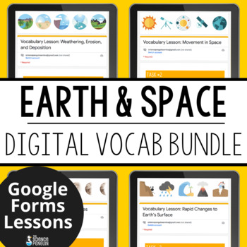 Preview of Earth & Space Digital Vocabulary Resources Bundle | Solar System Soil Moon Phase