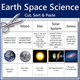 Earth Space Science Cut, Sort & Paste Worksheet Activity