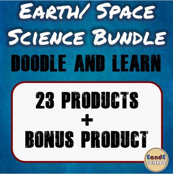 Preview of Earth/ Space Science Doodle & Learn Notes Bundle (GROWING BUNDLE)