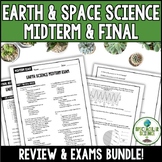 Earth & Space Science Midterm & Final Review & Exam Bundle