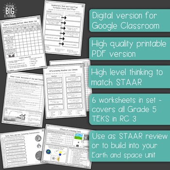 earth space science staar review worksheets 5th grade google slides and print