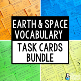 Earth & Space Science Vocabulary Task Cards BUNDLE | 3rd 4