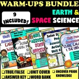 Earth Space Science Warm-Up Activity Year Bundle