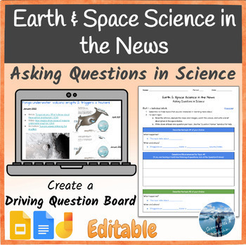 Preview of Earth & Space Sciences Current Events | Asking Questions in Science Activity