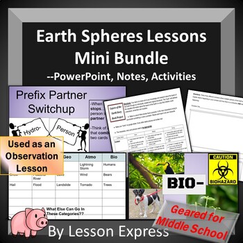 Preview of Earth Spheres and Earth Systems Lessons -- PowerPoint, Worksheets, Activities