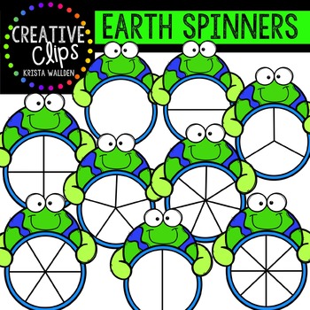 Preview of Earth Spinners {Creative Clips Digital Clipart}