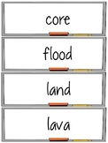 Earth Structures Word Wall and Vocabulary Activities Set (2 sets)