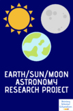 Earth Sun Moon Astronomy Research Project W/ All Forms and