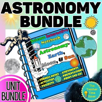 Preview of Space Science Curriculum Unit Bundle - Moon Phases, Gravity, Tides & Seasons