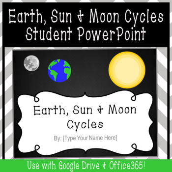 Preview of Earth, Sun & Moon Cycles Student PowerPoint Digital Project SOL 4.6