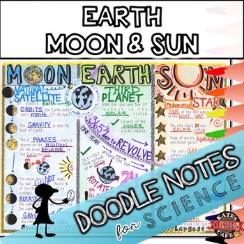 Preview of Earth Sun Moon Doodle Notes  | Science Doodle Notes