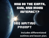 Earth, Sun & Moon Informative Writing Task w/ Lesson Plan