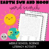 Earth, Sun and Moon Word Search