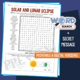 Tides, Solar and Lunar Eclipse Word Search Puzzle Vocabula