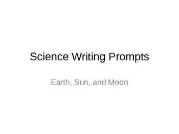 Preview of Earth, Sun, and Moon Writing Prompts