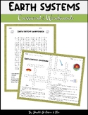 Earth Systems Crossword & Wordsearch 3-5 Science Earth Day