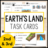 Earth's Land Task Cards | 2nd 3rd Grade Earth Science Soil