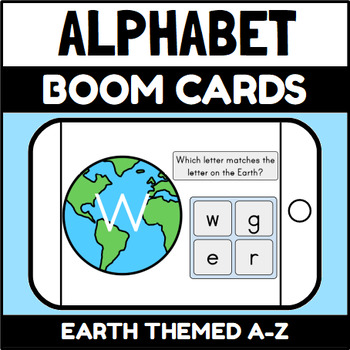 Preview of Earth Day Alphabet Matching Boom Cards™