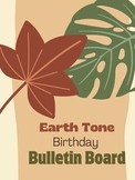 Earth Tones Nature Birthday Bulletin Board Pieces Printable