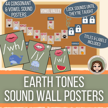 Preview of Earth Tones Sound Wall Posters