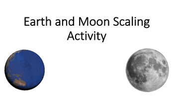 Preview of Astronomy Earth and Moon Scaling Activity Math Practice Lesson Bundle