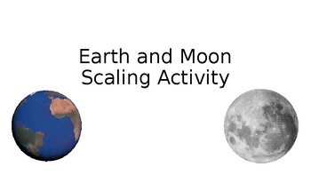 Preview of Astronomy Earth and Moon Scaling Activity Math Practice Slideshow