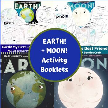 Preview of Earth! and Moon! by Stacy McAnulty: Solar System Facts Activity Workbook STEM