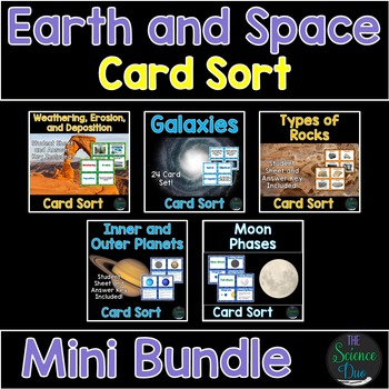 Preview of Earth and Space Card Sort Bundle