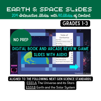 Preview of Earth and Space Interactive Google Slides Learning and Review Game