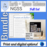Earth and Space NGSS Bozeman Video Worksheet Bundle| Bozem