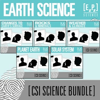 Preview of Earth and Space Review Activity Bundle | CSI Science Mystery Game