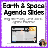 Earth and Space Science Agenda Slide Templates