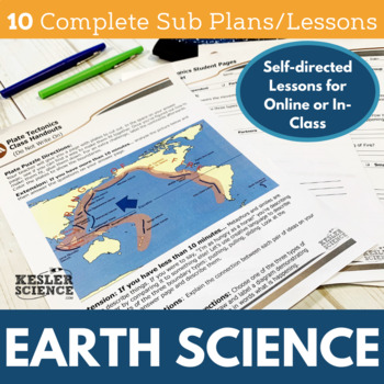 Preview of Earth and Space Science Bundle - Sub Plans - Print or Digital
