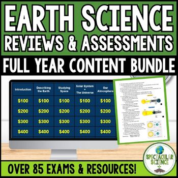 Earth and Space Science review and assessment bundle.