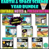 Earth Science & Space Editable Notes & Slides Middle Schoo