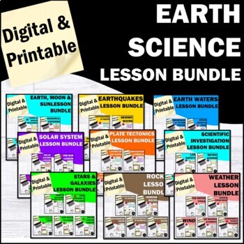 Preview of Earth & Space Science Lesson Bundle - Google Slides Digital Science Curriculum
