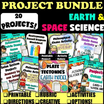 Preview of Science Projects Bundle | Middle School Earth & Space Science Notebook