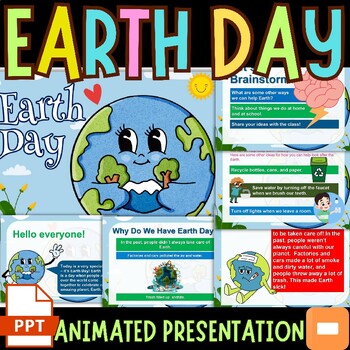 Preview of Earth day 2024 | Earth day Editable PowerPoint & Google Slides for K-2nd
