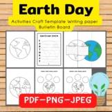 Earth day Activities Craft Template Writing paper Bulletin Board