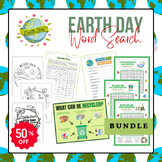 Earth day BUNDLE: Coloring Pages,Puzzles, Poster and More!