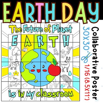 Preview of Earth day Collaborative Poster: The Future of Planet Earth Is In My Classroom