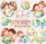 Earth day clipart, student, digital resources, science, ea